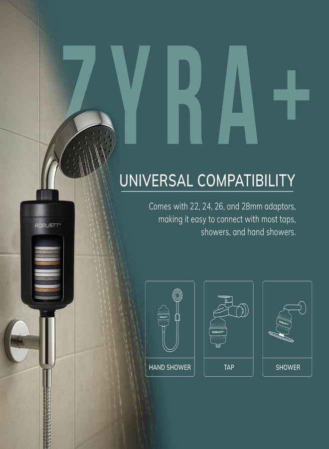 روبوست فلتر ومنعم مياه قوي من 20 مرحلة للدش/الحنفية للاستخدام المنزلي (أسود) | يقلل من تساقط الشعر وجفاف البشرة وتراكم الترسبات الكلسية | فلتر للمياه العسرة للحنفية والدش والدش اليدوي | مناسب لمياه الآبار/الصهاريج - Image 2